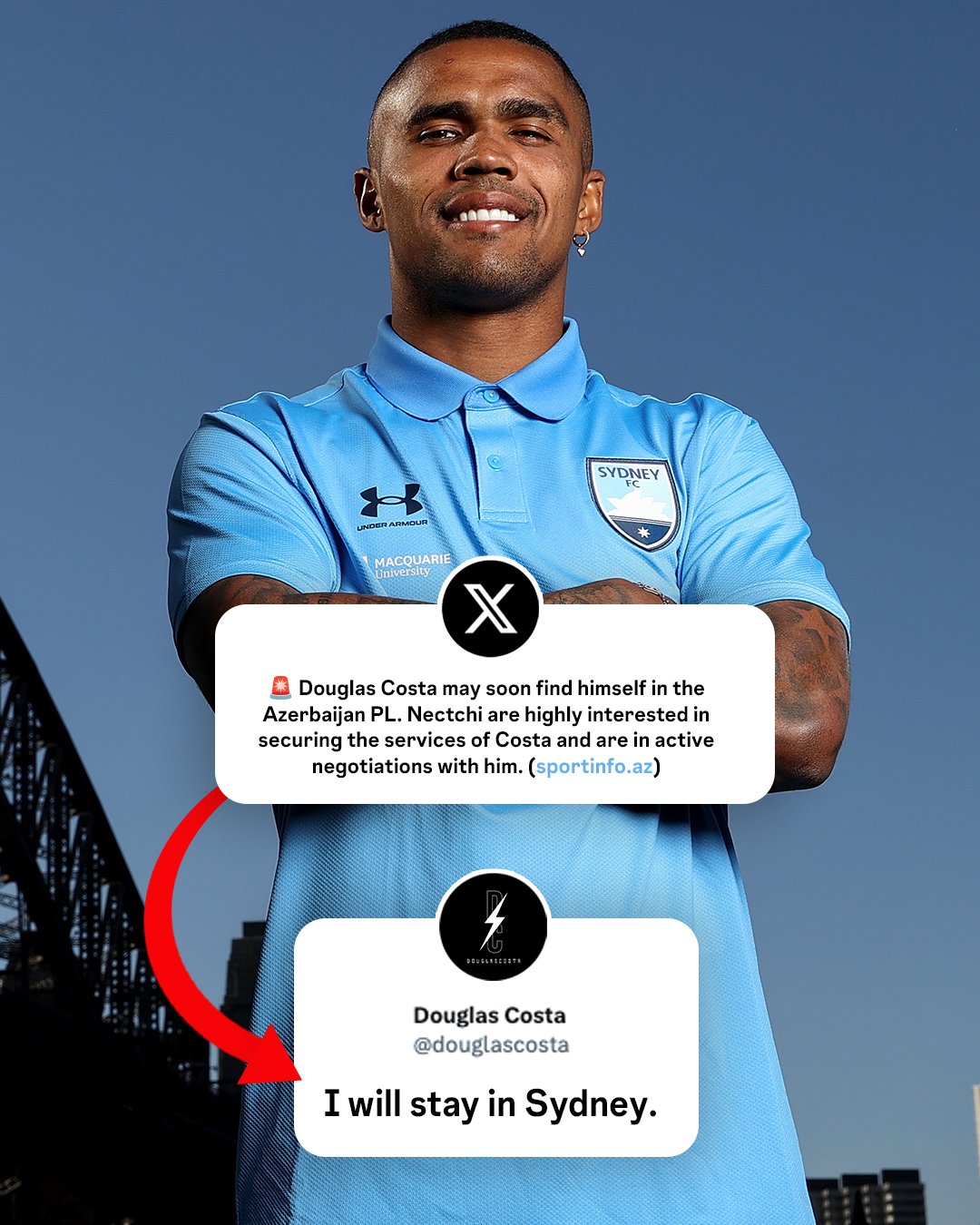 亚博-打破转会传言！道格拉斯·科斯塔自宣：新赛季将留在悉尼FC