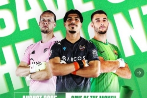 西甲8月最佳扑救候选：霍安-加西亚扑出巴列卡诺近距离包抄入围